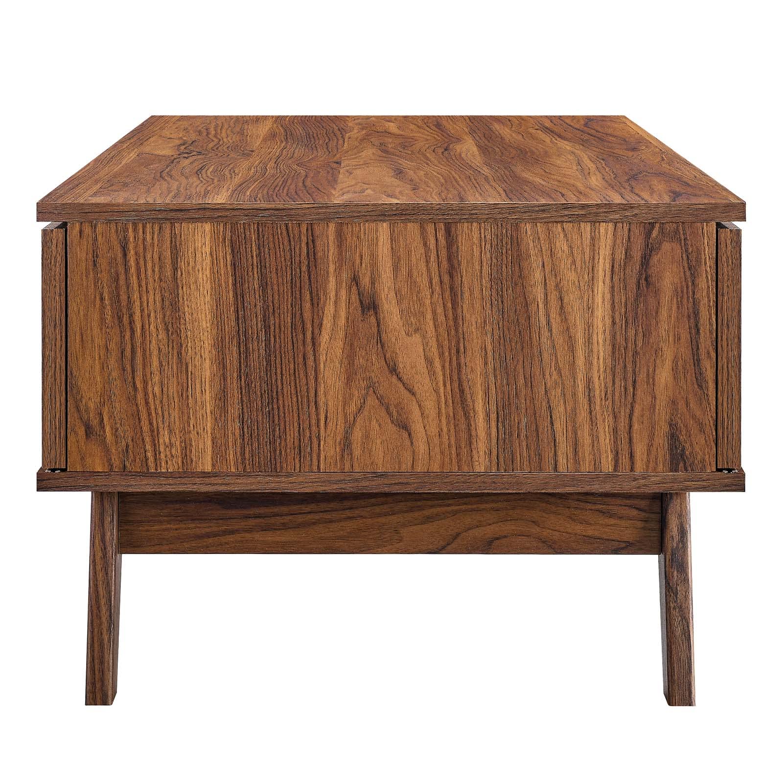 Modway Soma Modern Rattan, 43&Quot; Coffee Table, Walnut