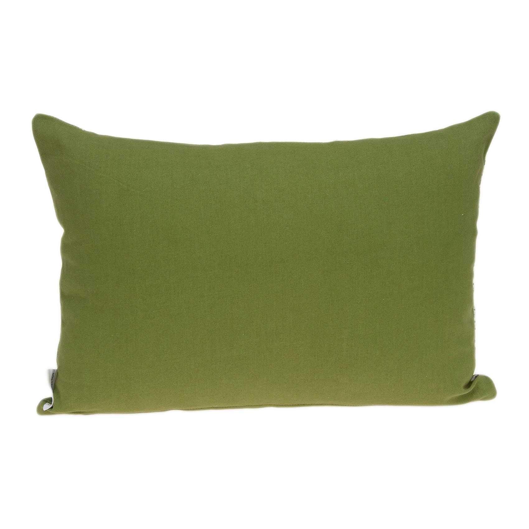 HomeRoots 100% Cotton Parkland Collection Omini Tropical Green Pillow Cover with Poly Insert