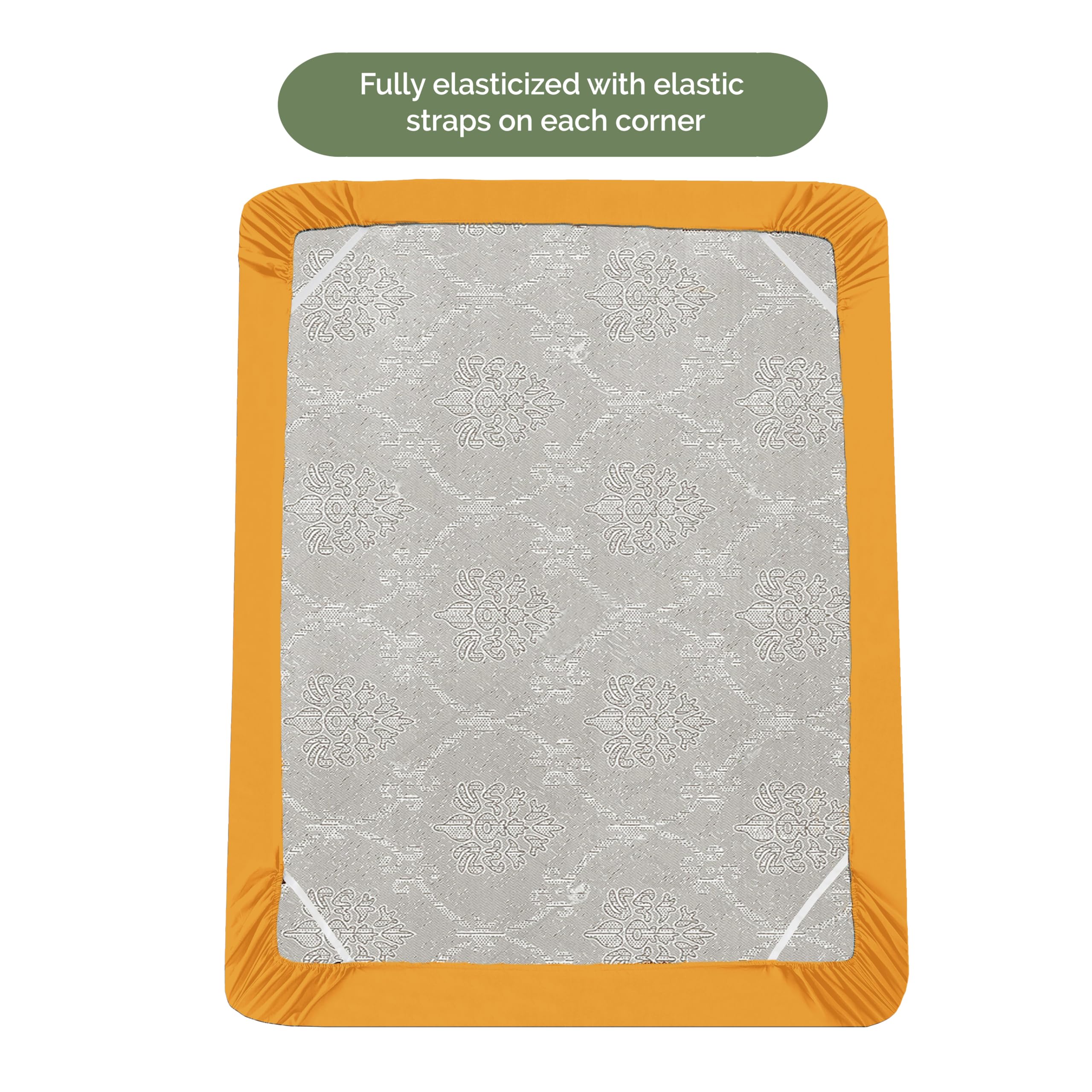 Elegant Comfort 1500 Premium Hotel Quality 18-21 Inches Deep - Extra Deep Pocket Single Fitted Sheet For High Mattress, Luxury And Softest, Smart Pocket - Wrinkle Free, Full, Orange