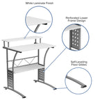 Flash Furniture Clifton White Computer Desk 28 Inch
