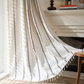 Sutuo Home Boho Curtains 108 Inches Long, Bohemian Drape for Bedroom Living Room, Privacy Country Semi Blackout Farmhouse for Ha