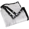 85% Aluminum Foil Shade Cloth with Grommets Mesh Sun Block Fabric Cover Canopy Sun Reflect Pet Shade Garden 6.5ft x 10ft