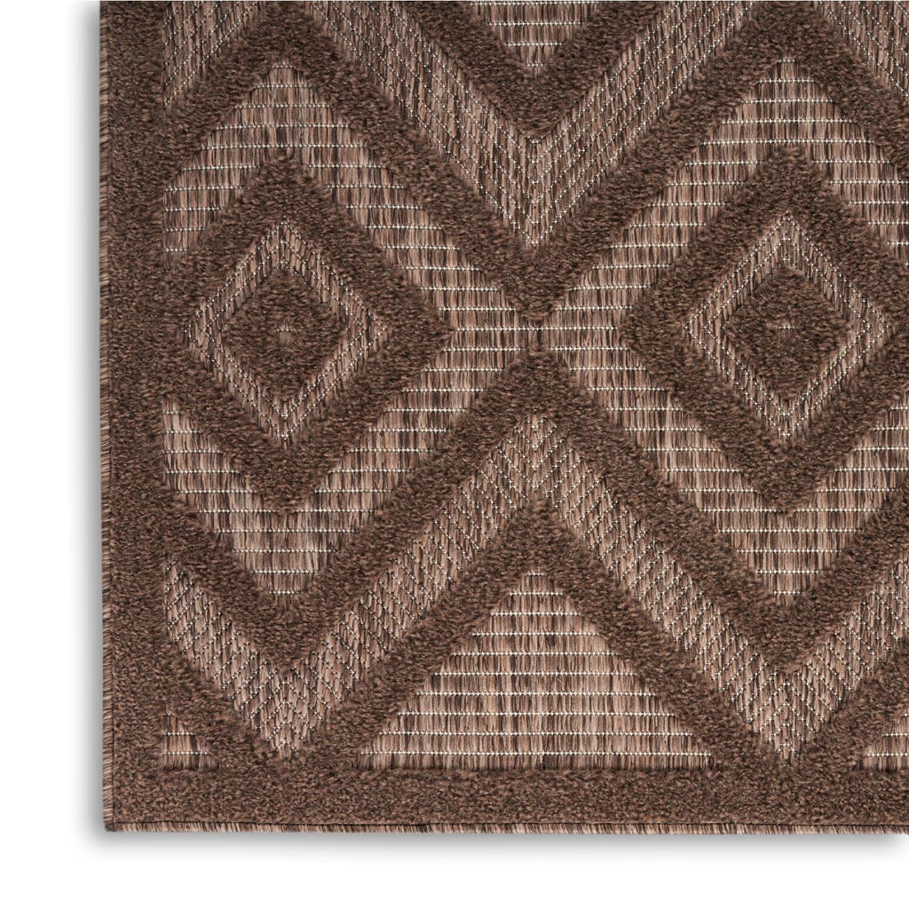 Nourison Versatile Indoor/Outdoor Brown 4' X 6' Area Rug, Easy Cleaning, Non Shedding, Bed Room, Living Room, Dining Room, Backyard, Deck, Patio (4X6)