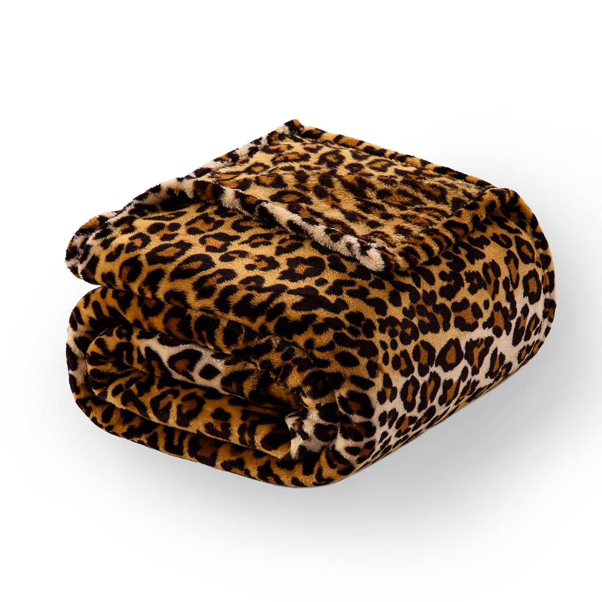 Excervent 3D Leopard Oversized King Size Flannel Fleece Blanket,108X90 Inches Huge Blankets, 300 Gsm Lightweight Soft Cozy Brown