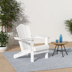 Kingyes Folding Adirondack Chair Set Of 2, Hdpe All-Weather Folding Adirondack Chair, White