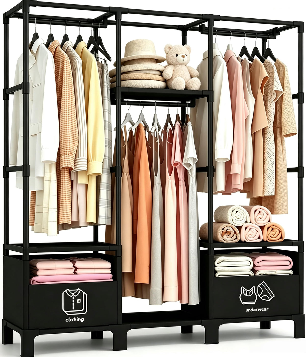 OPA RYAT Portable Closet, Large Capacity Wardrobe Closet, Easy Assembly