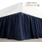 Sleep Zone Ruffled Bed Skirts Full Size, Anti-Static Bedskirt Dust Ruffles With 15 Inches Tailored Drop, Easy Fit, Fade Resistan