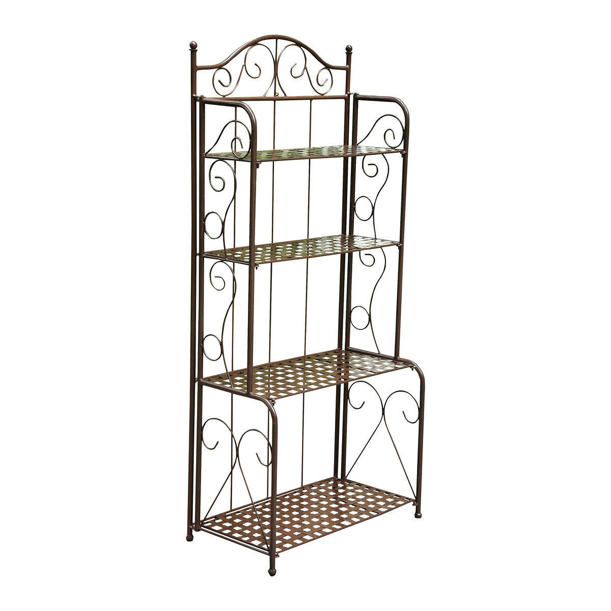 International Caravan 4-Tier Iron Indoor/Outdoor Bakers Rack (Bronze)