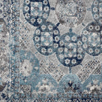HomeRoots 531889 9 x 12 ft. Gray Medallion Power Loom Rectangle Area Rug