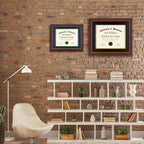Minesaxel Diploma Frame 14X17 With Black Mat Fits Document, Certificate Or 16X20 Picture Without Mat, 17X14 Cherry Red Frame For