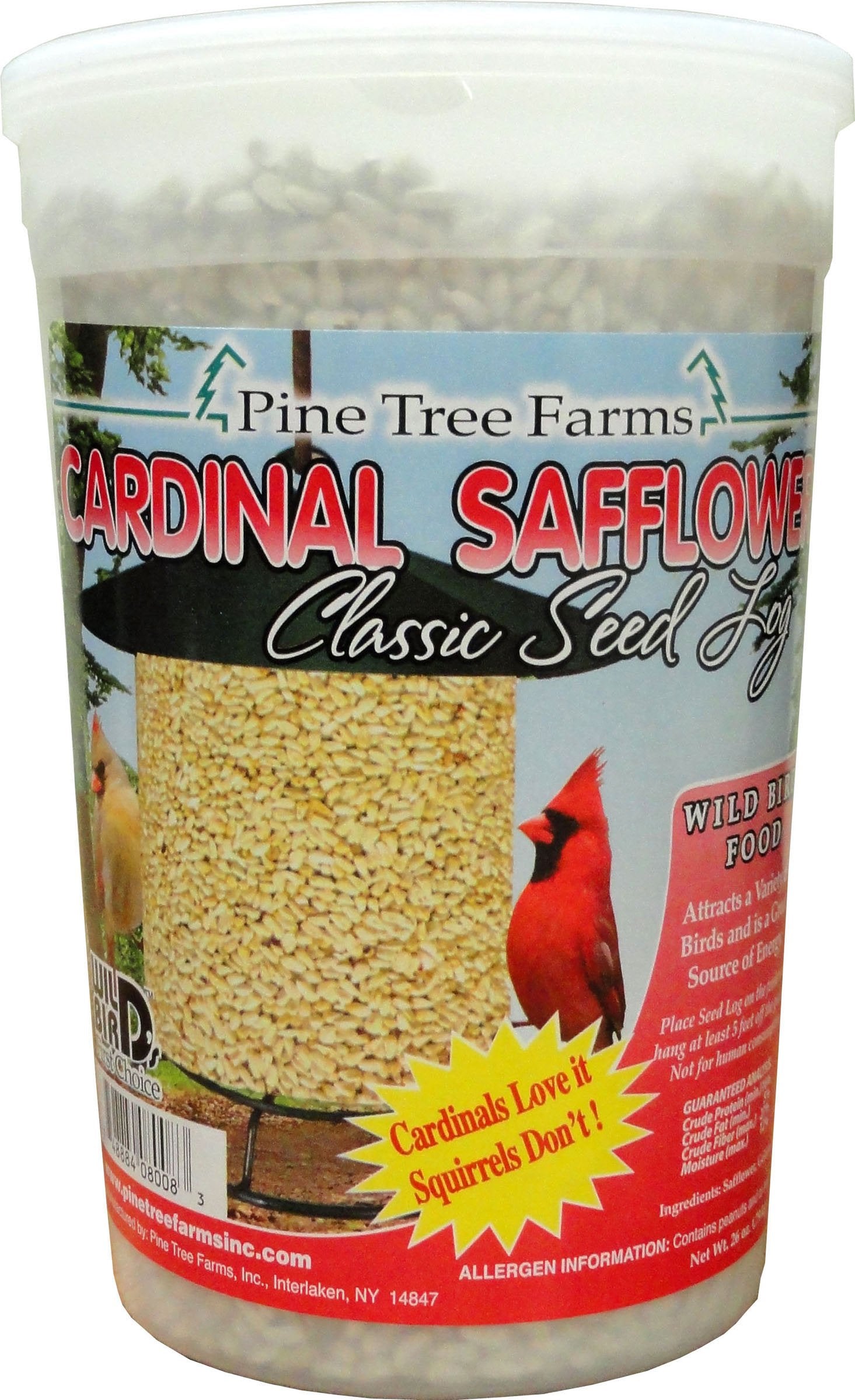 Pine Tree Farms Cardinal Safflower Classic Seed Log