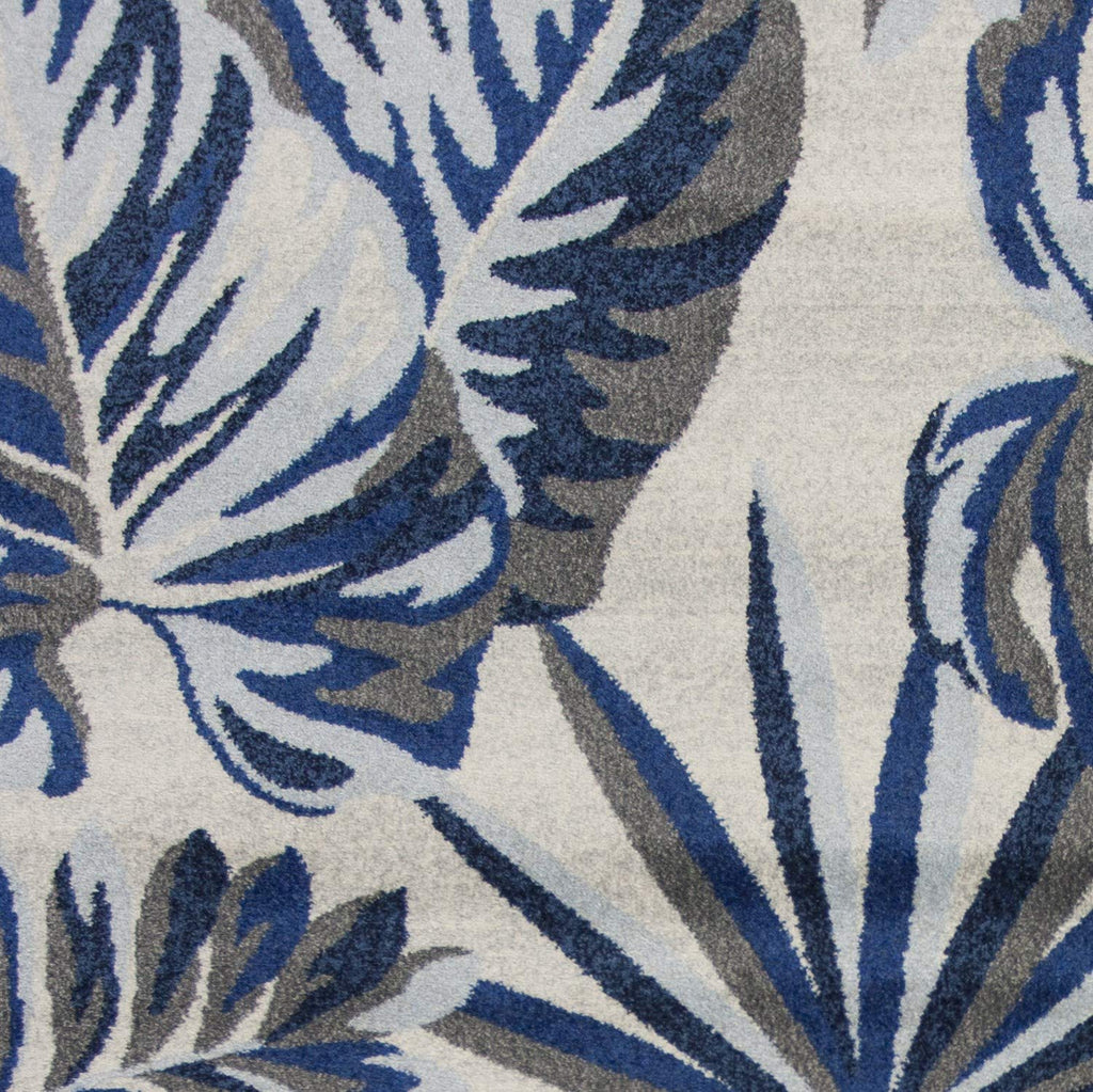 HomeRoots Decor 3'3-inch x 4'11-inch Polypropylene Grey/Blue Area Rug
