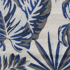 HomeRoots Decor 3'3-inch x 4'11-inch Polypropylene Grey/Blue Area Rug