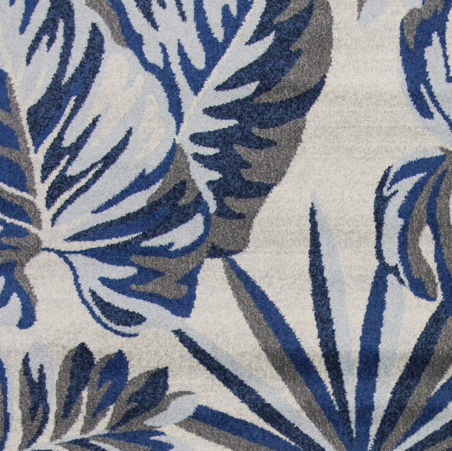 HomeRoots Decor 3'3-inch x 4'11-inch Polypropylene Grey/Blue Area Rug