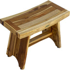 HomeRoots Contemporary Teak Outdoor Bench in Natural Finish