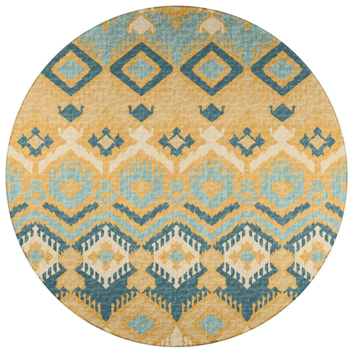 Sedona Sn2 Yellow Bohemian Rug Round 8' X 8'