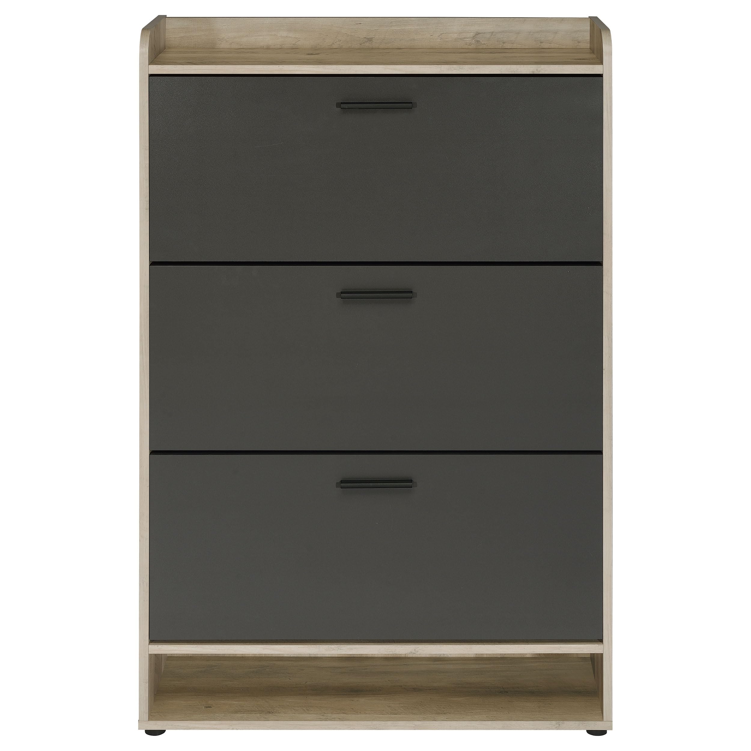 Coaster Home Furnishings Denia 3-Tier Shoe Storage Cabinet Antique Pine and Grey