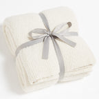 Cymula Knit Throw Blanket For Couch Cream White - Super Soft Lightweight Plush Fuzzy Fluffy Cozy Blankets And Throws For Sofa Be
