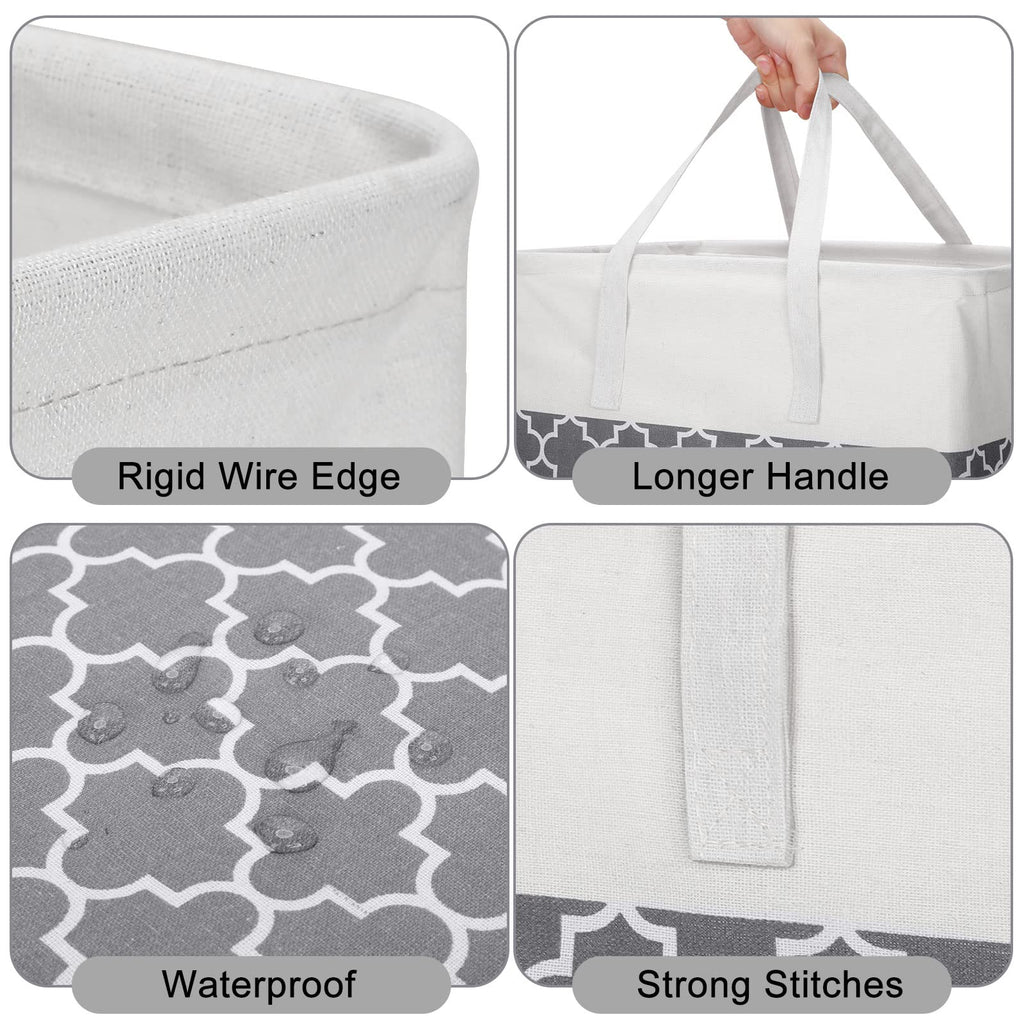 6 Pack Laundry Hamper 75L Collapsible Laundry Baskets With Long Handles Freestanding Dirty Clothes Hamper Waterproof Foldable La