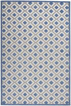 HomeRoots Blue/Grey 100% Polypropylene 6’ x 9’ Blue and Gray Indoor Outdoor Area Rug