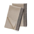 Solino Home Linen Kitchen Towels Set of 2 - Black and Natural 17 x 26 Inch - 100% Pure Linen Farmhouse Kitchen/Tea Towels- Machi