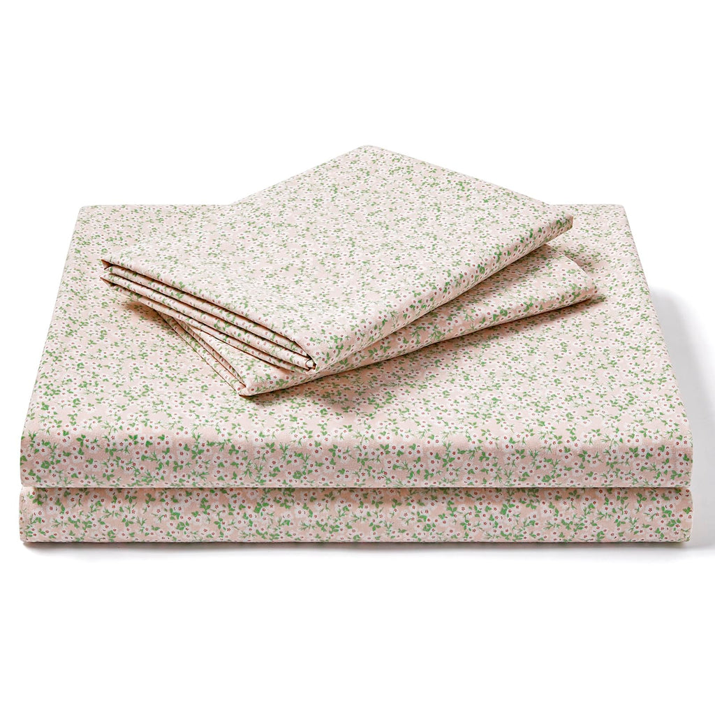 Freshculture Floral Bed Sheets - Ultra Soft Twin Sheets Set - Brushed Microfiber Pink Floral Sheets - Deep Pockets Up To 16'' -