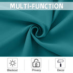 Nicetown Short Tiers Kitchen Curtains Blackout Grommet Thermal Insulated Privacy Window Treatment Small Camper Curtain Drapes For Bathroom Travel Rv (2 Panels, Peacock Teal, 42 By 30 Inches)
