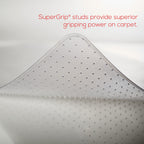 Lorell LLR82821 Carpet Chair Mats, 2.48" Height X 19.09" Width X 73.62" Length, Clear