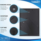 Icona Bay 5X7 Picture Frames (Black, 6 Pack), Modern Professional Frame Set, Noble Collection