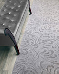 ORFA HOME Custom Length Hallway Runner Rug,Slip Resistant,Floral Grey, 26 Inch X 6 feet, Sold and Priced Per Foot