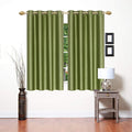 Radees Creations Polyester Floral Window Curtain, Window 5 Feet, Green, Pack of 2, Blackout