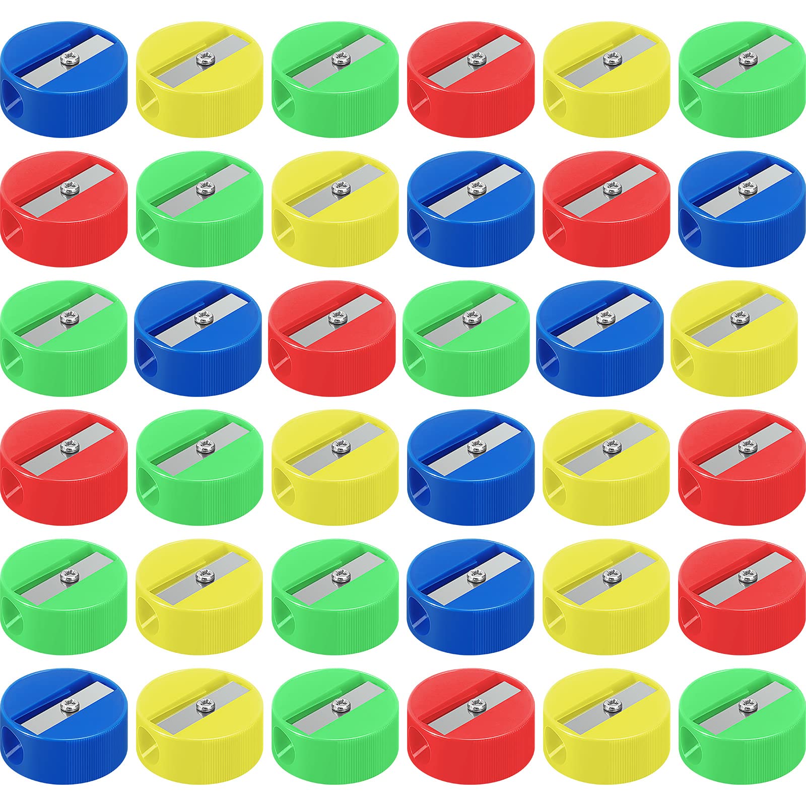 200 Pcs Pencil Sharpeners, Mini Round Manual Sharpeners Pocket Pencil Sharpener For Kids Adults Office School Supplies Goodie Ba