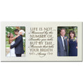 LifeSong Milestones Parent Wedding Gifts for Bride and Groom, Life Is Not Measured By the Number of Breaths You Take but By the 