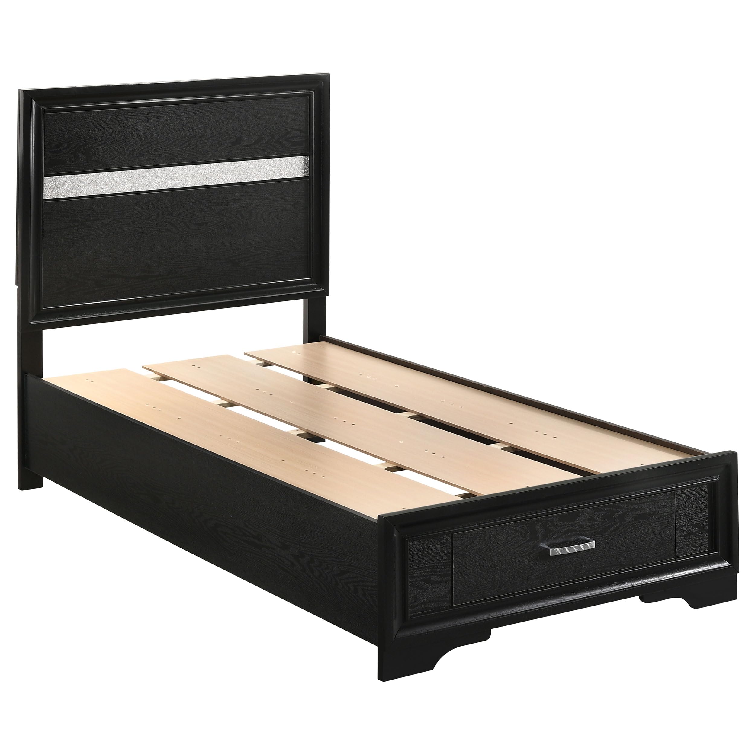 Coaster Miranda Twin Bed 3-Piece Set, Black