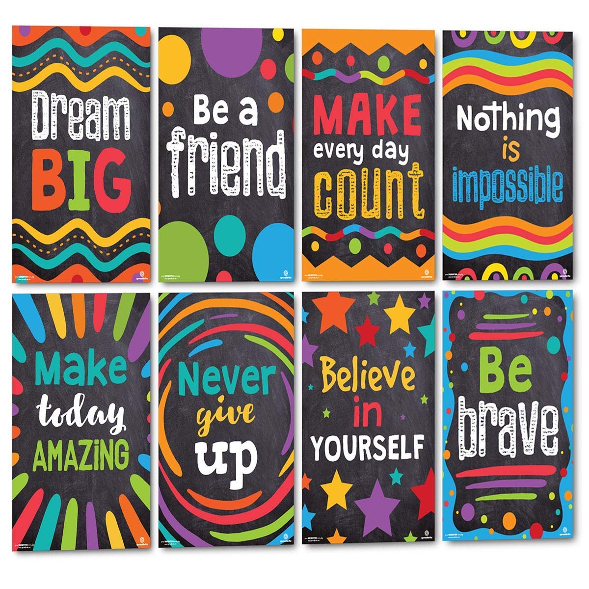 Sproutbrite Classroom Decorations - Motivational Posters For Teachers - Inspirational Bulletin Board And Wall Decor For Pre Scho