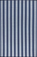 Mad Mats Geometric Outdoor Rug, Reversible Plastic Mat (4' X 6', Vertical Stripe - Blue/White)