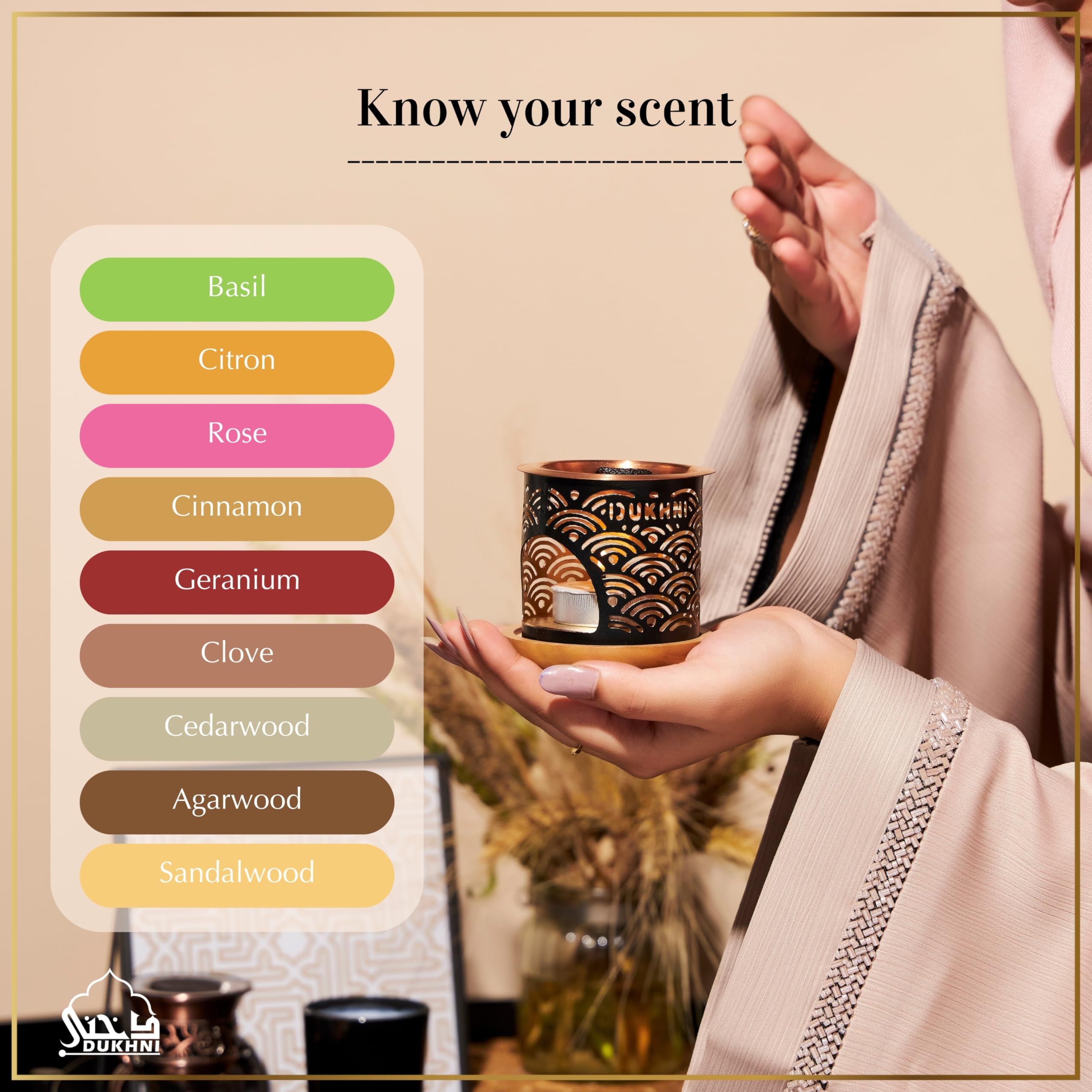 Oud Al Khaleeji Bakhoor Set By Dukhni | 2 X 9 Piece Each & Tree Bakhoor Burner | Arabic Bakhoor Incense | Citrus, Spicy Oud Blen