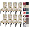 Searchi Dining Room Chair Covers Slipcovers Set Of 8, Spandex Super Fit Stretch Removable Washable Kitchen Parsons Chair Covers