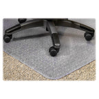 Lorell, LLR25756, PlushMat Wide Lip Chairmat, 1 / Each, Clear