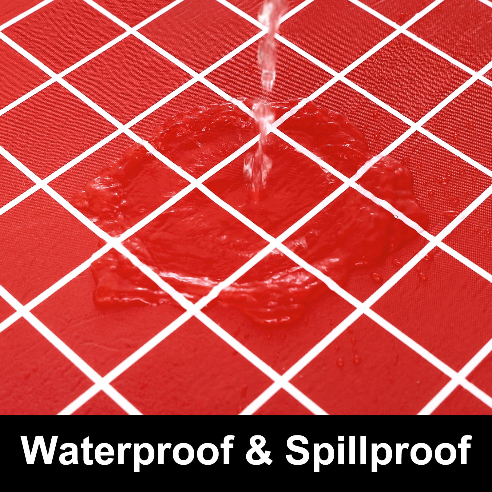 Spotjoy Rectangle Table Cloth Cover, Elastic Fitted Flannel Backed Plastic Table Covers For 6 Foot Folding Tables, Waterproof Vi