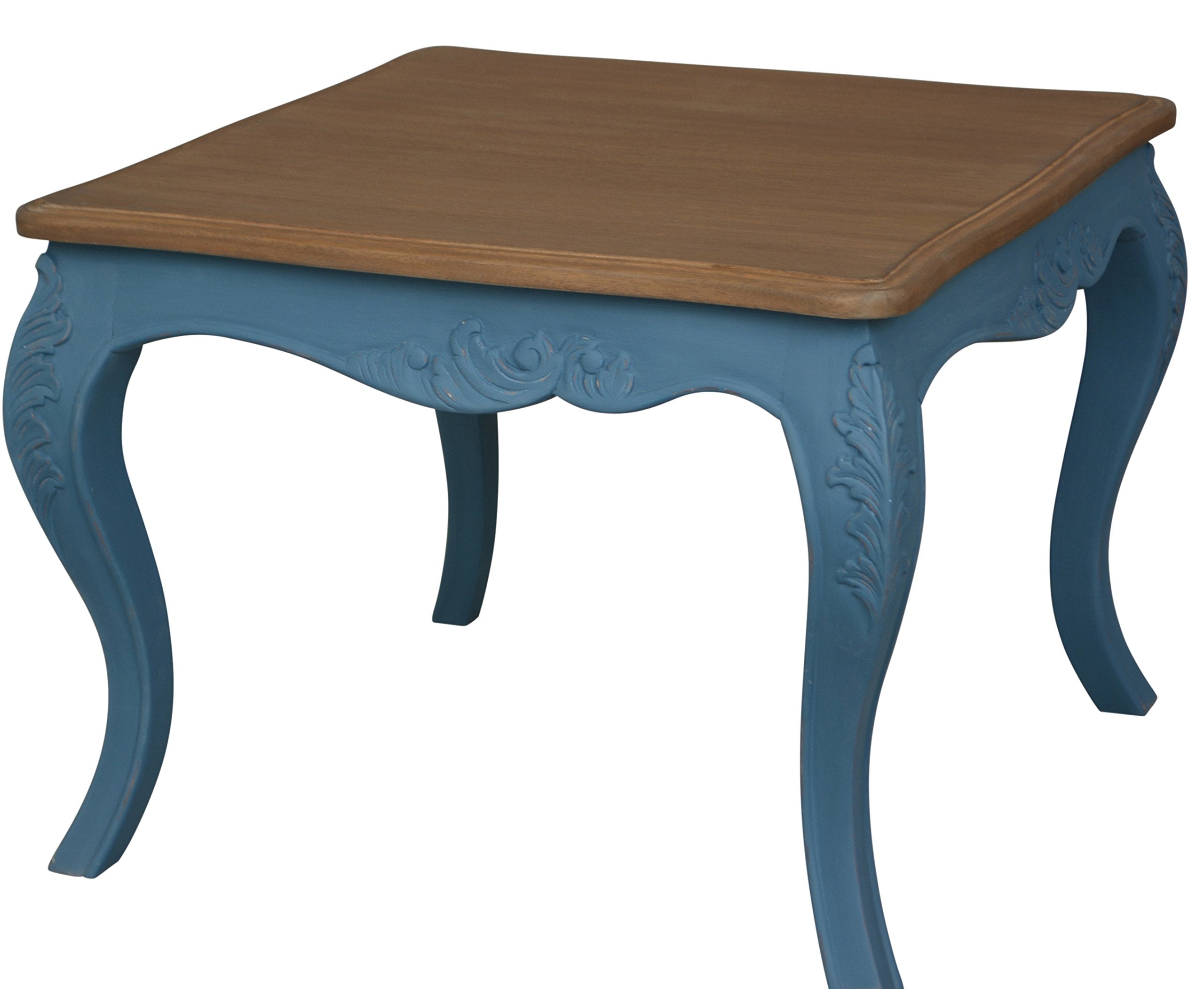 International Caravan End Table In Antique Blue Finish