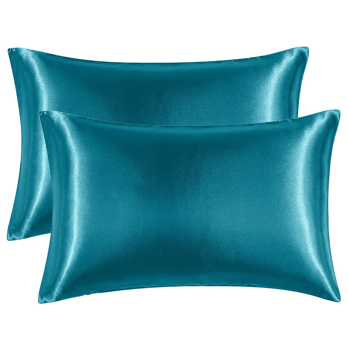 Eheyciga Satin King Pillow Cases Set Of 2, Soft Pillowcases For Hair And Skin Similar To Silk, Teal Pillow Case 2 Pack With Enve