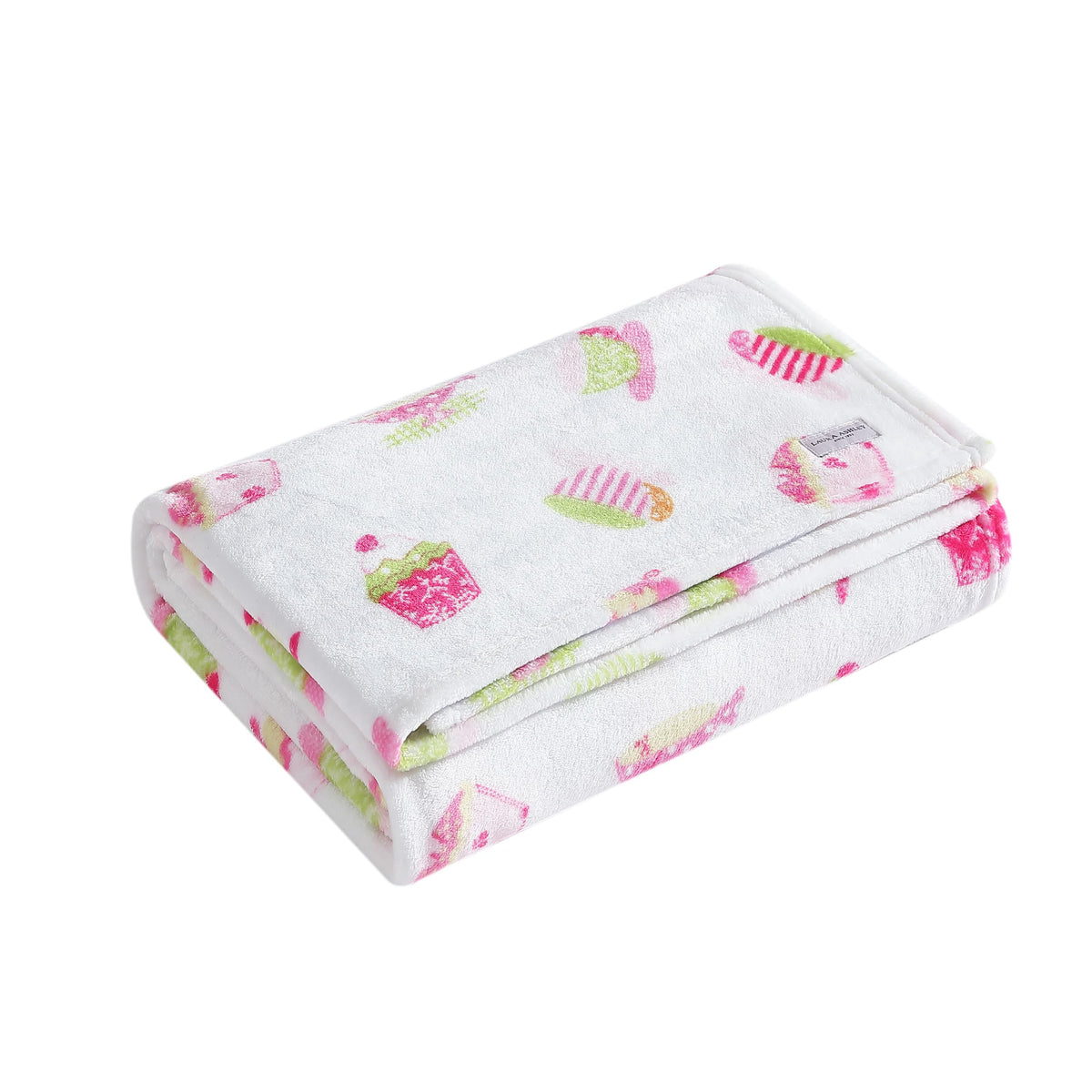 Laura Ashley Kids - Throw Blanket, Super Soft Plush Kids Bedding, Fun & Whimsical Bedroom Decor (Sweet Treat Pink, 50' X 60')