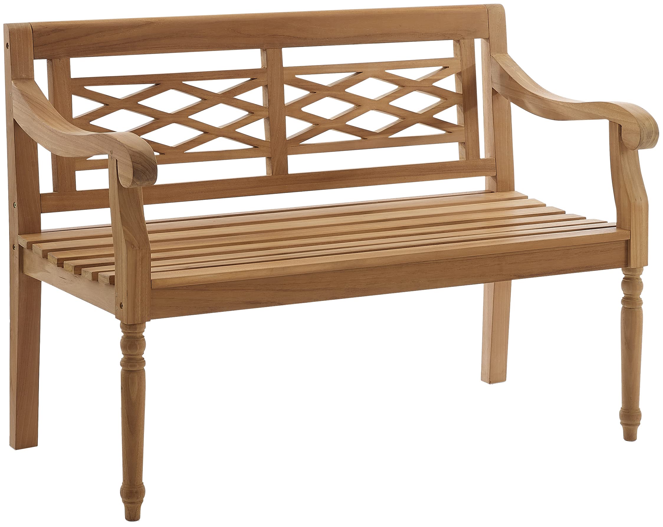 Crosley Furniture Olivier 2-Person Teak Wood Indoor Outdoor Bench for Outside Patio, Garden, Porch, Teak