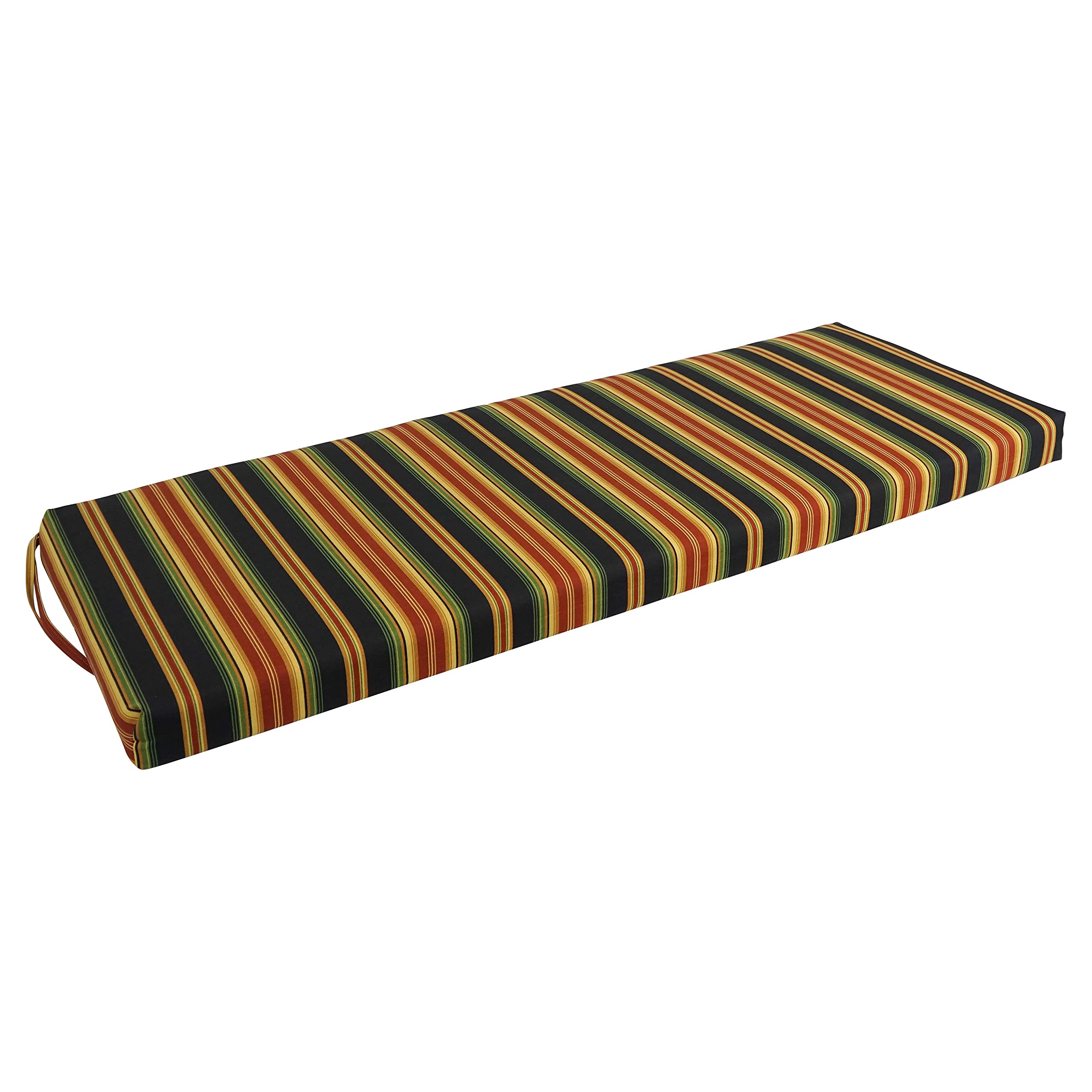 Blazing Needles Outdoor Bench Cushion, 1 Count (Pack Of 1), Lyndhurst Raven