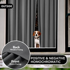 Deconovo Soild Rod Pocket Blackout Curtains, Light Grey, 42W X 54L