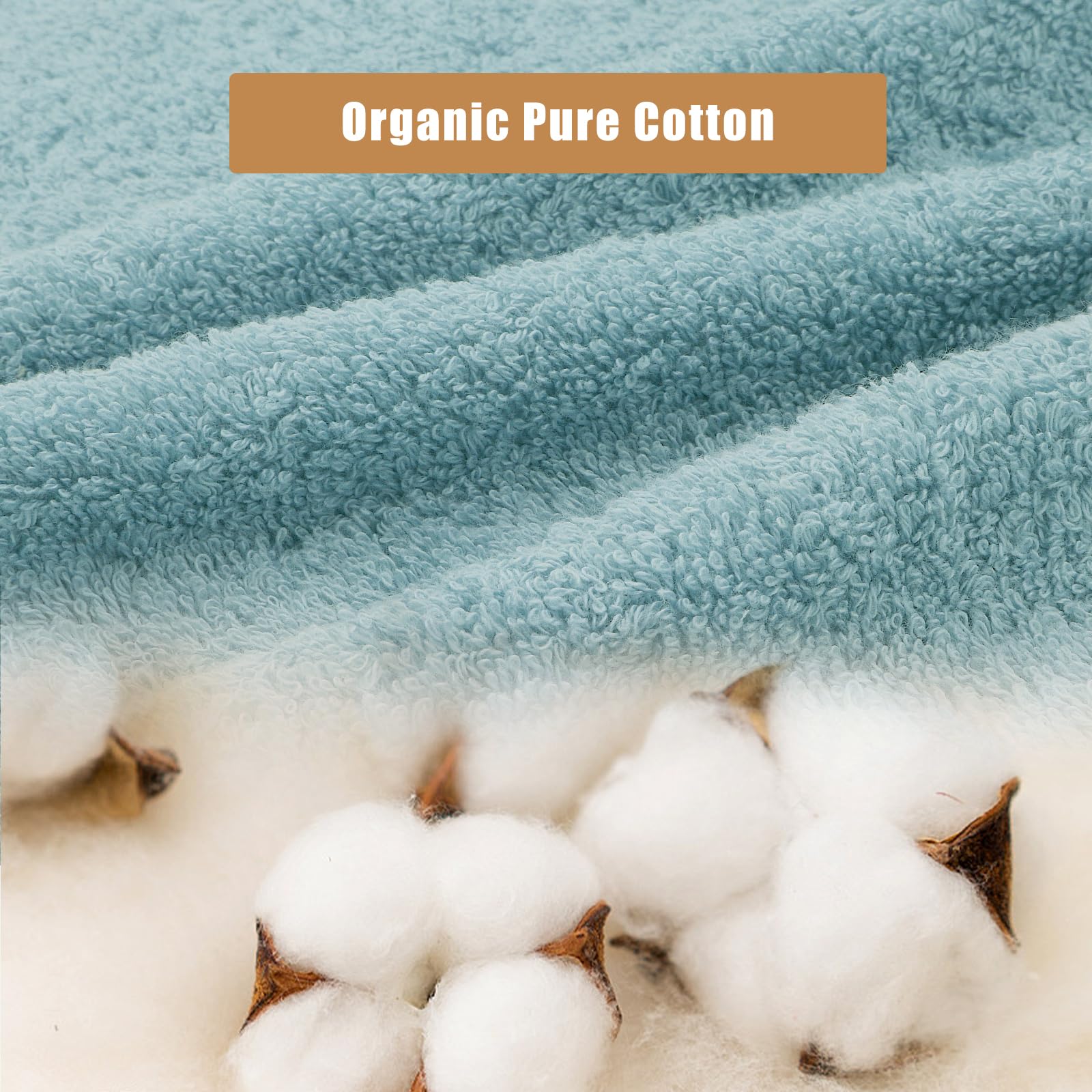 Semaxe Bath Towel For Bathroom, 100% Cotton Towel With Hanging Loop And Smart Tag, Hotel & Spa Quality Soft Absorbent Towel, Gif