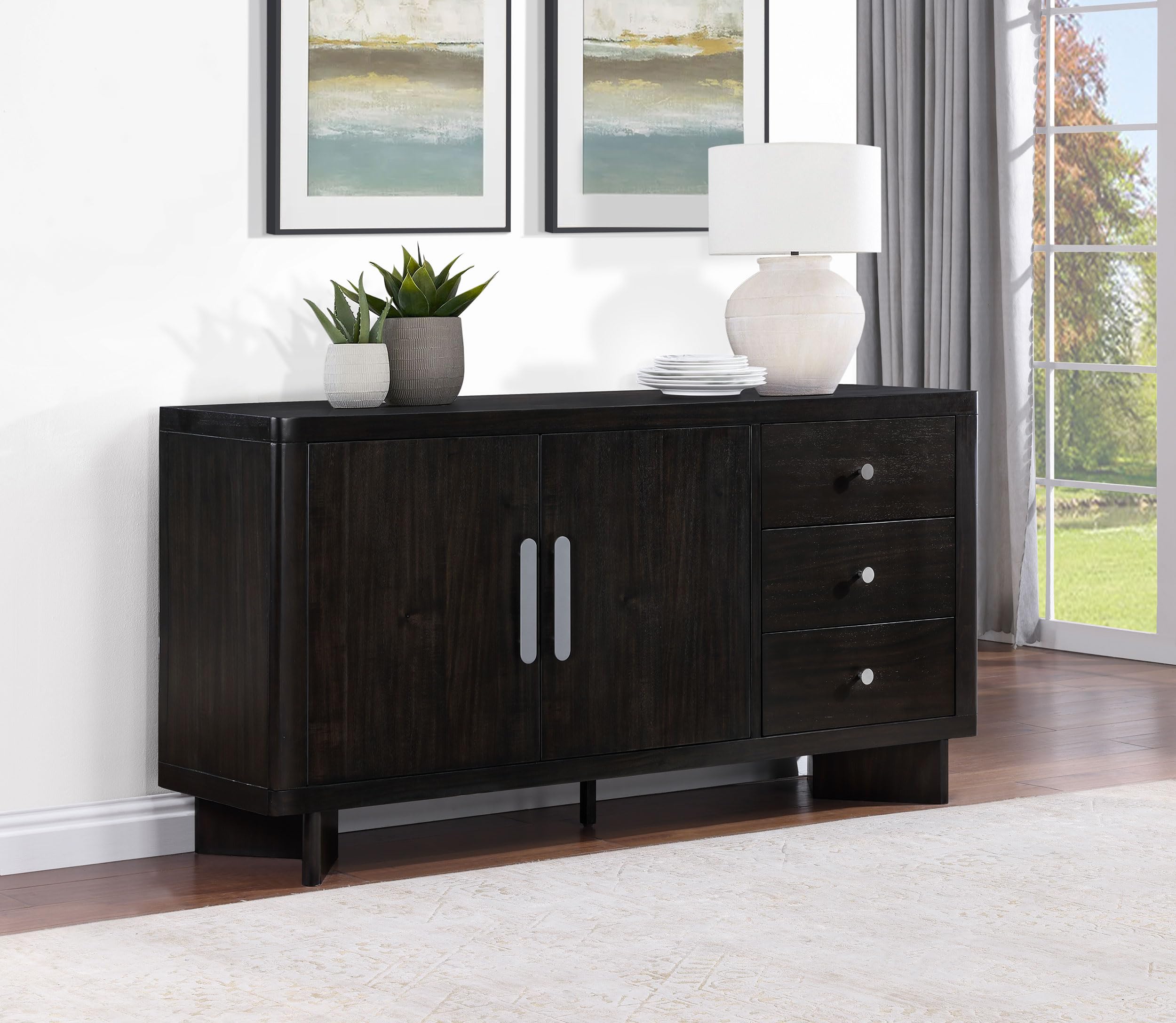 Coaster Home Furnishings Hathaway 3-Drawer Sideboard Buffet Cabinet Acacia Brown
