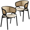 Ervilla - Dining Chair - Black Leather - Set of 2