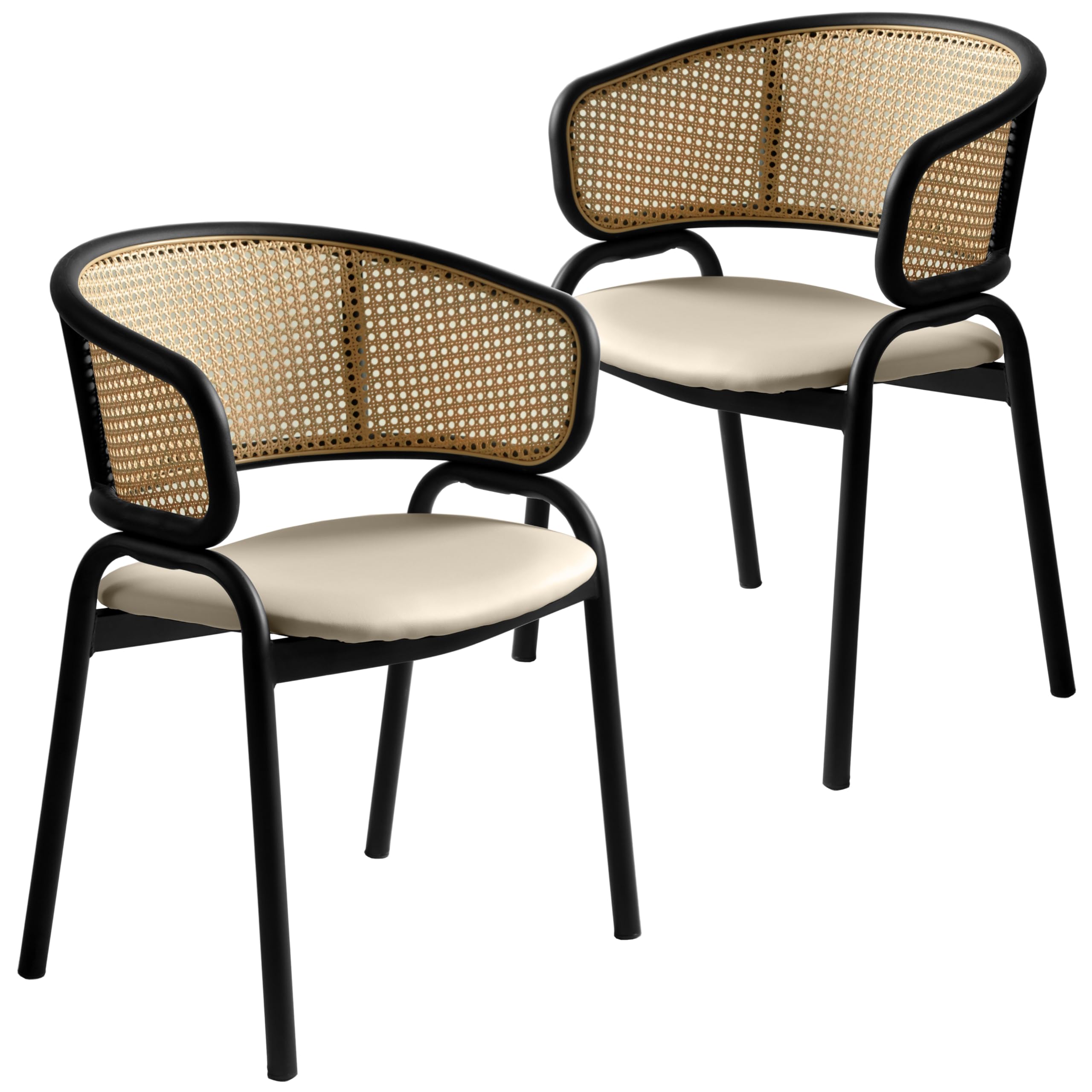Ervilla - Dining Chair - Black Leather - Set of 2